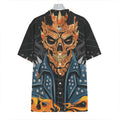 Fire Punk Devil Print Hawaiian Shirt