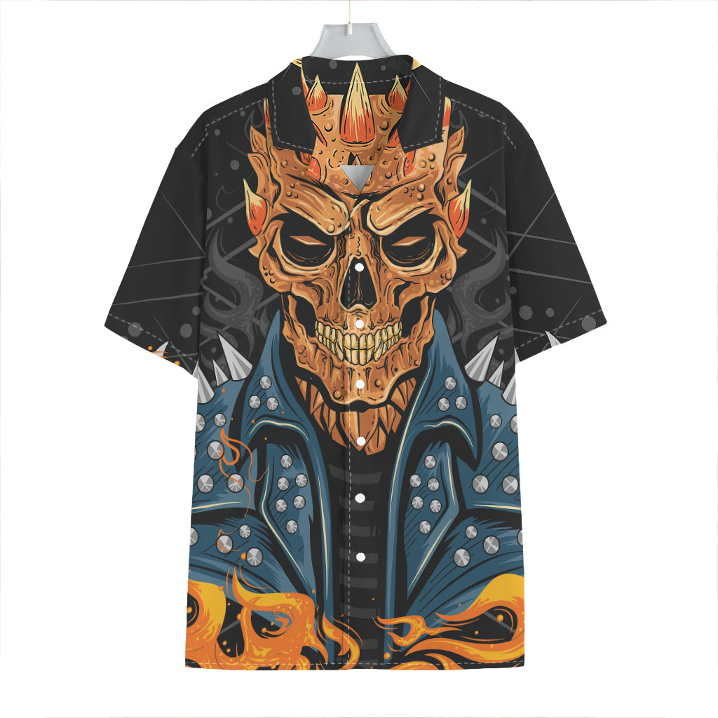 Fire Punk Devil Print Hawaiian Shirt