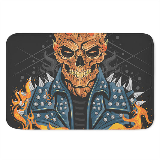 Fire Punk Devil Print Indoor Door Mat