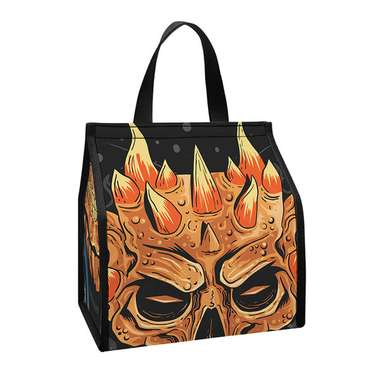 Fire Punk Devil Print Insulated Lunch Tote