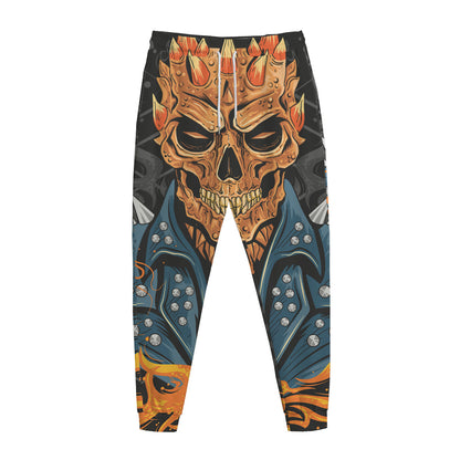 Fire Punk Devil Print Jogger Pants