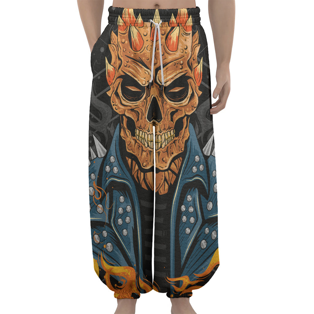 Fire Punk Devil Print Lantern Pants
