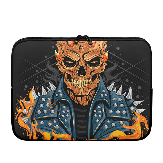 Fire Punk Devil Print Laptop Sleeve
