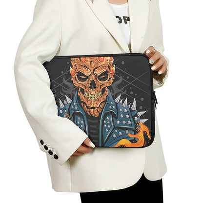 Fire Punk Devil Print Laptop Sleeve