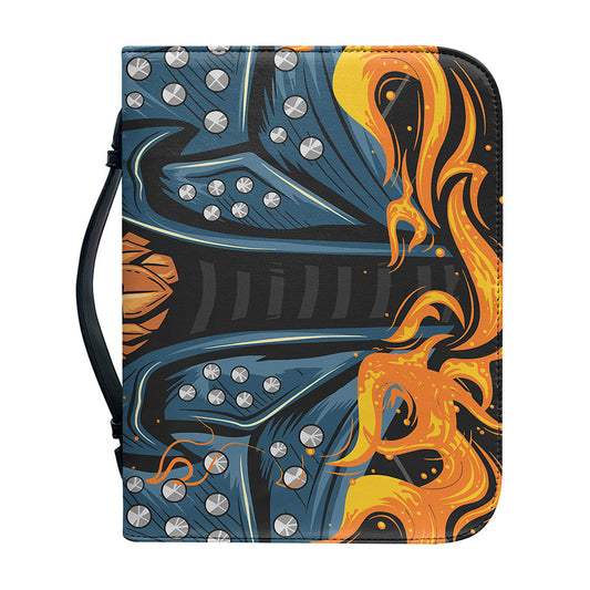 Fire Punk Devil Print Leather Bible Cover