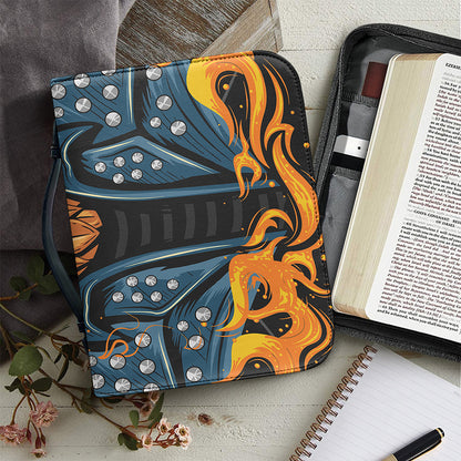 Fire Punk Devil Print Leather Bible Cover