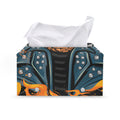 Fire Punk Devil Print Leather Tissue Box Cover