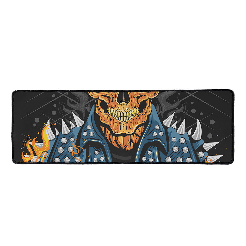 Fire Punk Devil Print Long Kitchen Mat