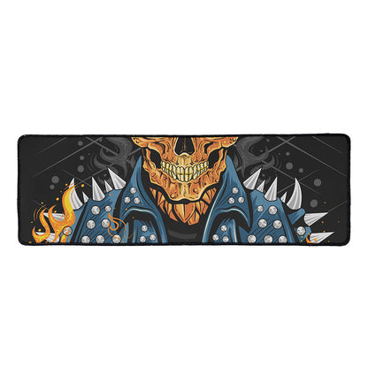 Fire Punk Devil Print Long Kitchen Mat