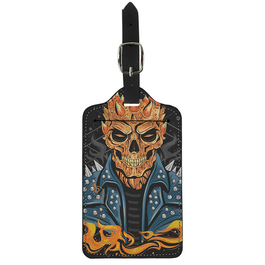 Fire Punk Devil Print Luggage Tag