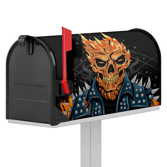 Fire Punk Devil Print Mailbox Cover