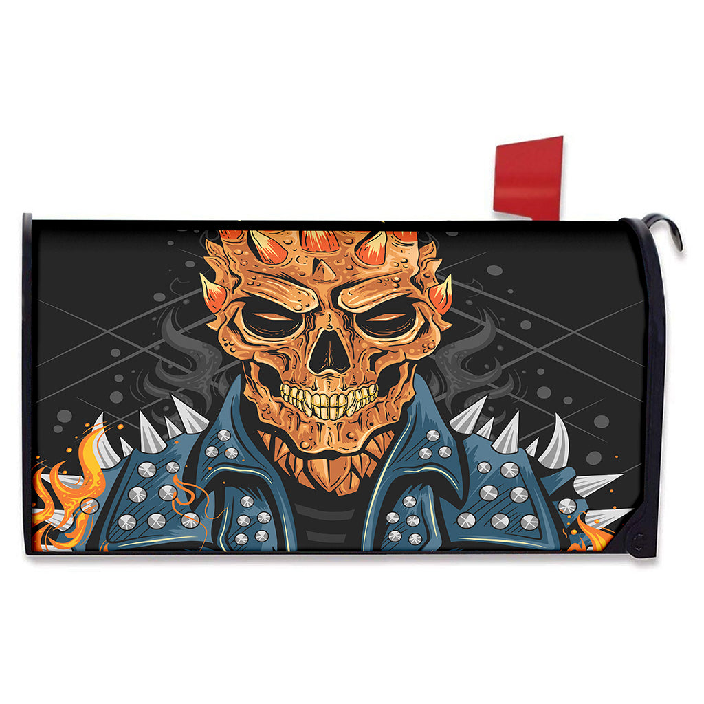 Fire Punk Devil Print Mailbox Cover