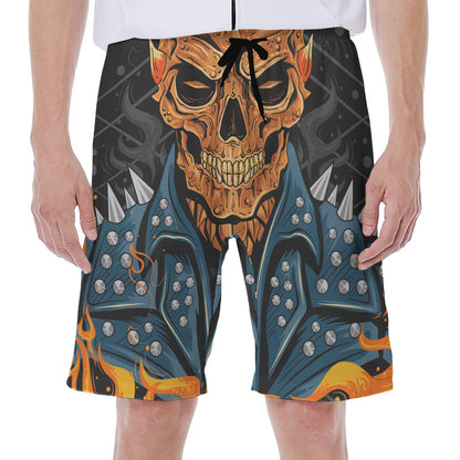 Fire Punk Devil Print Men's Beach Shorts