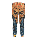 Fire Punk Devil Print Men's Leggings
