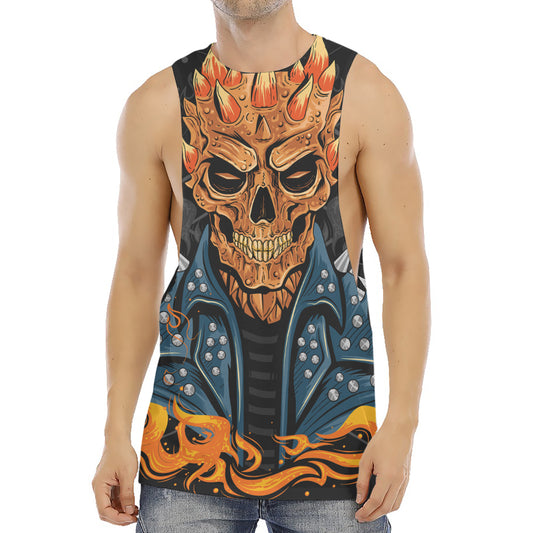 Fire Punk Devil Print Men's Muscle Tank Top