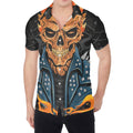 Fire Punk Devil Print Men's Shirt