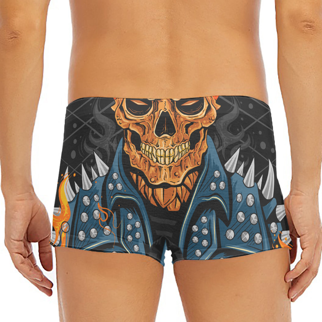Fire Punk Devil Print Men's Short Boxer Briefs
