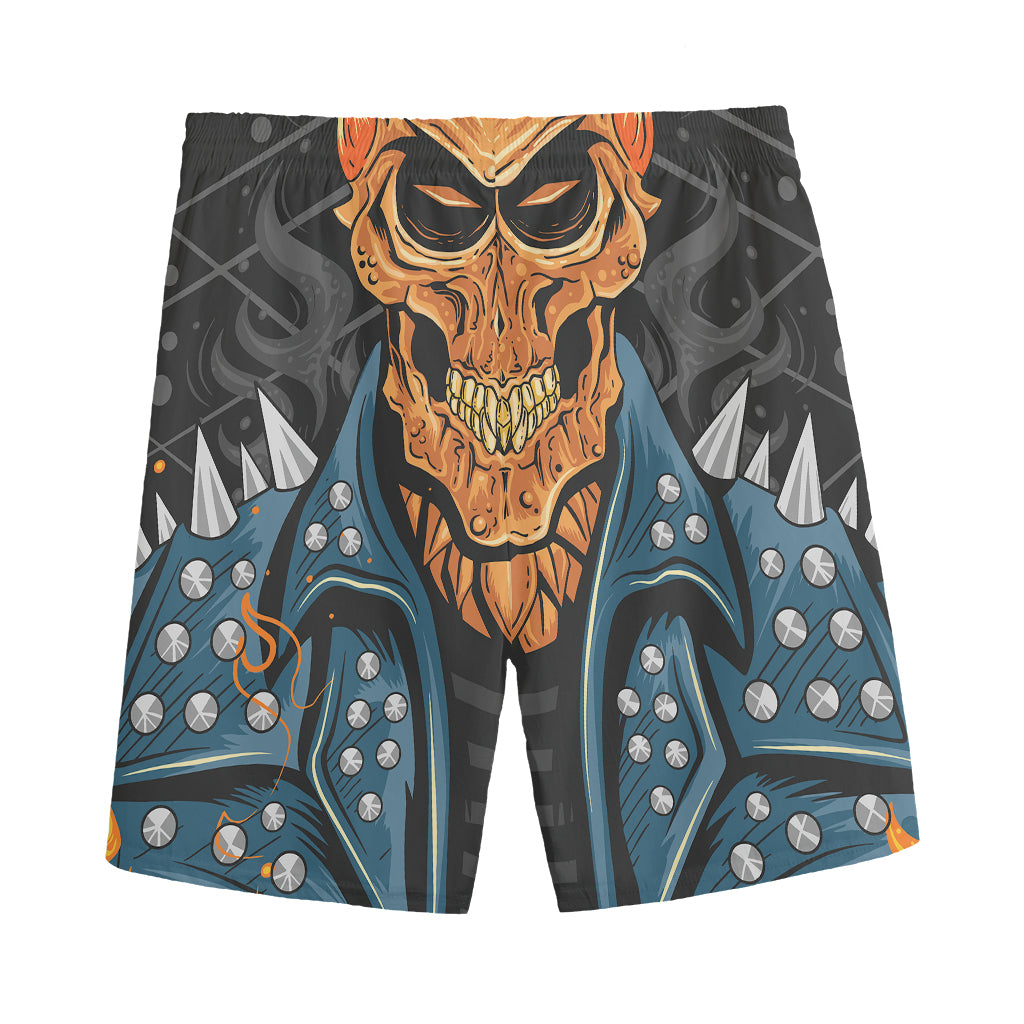 Fire Punk Devil Print Men's Sports Shorts