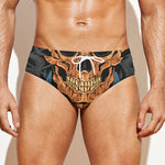 Fire Punk Devil Print Men's Swim Briefs