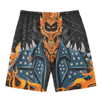 Fire Punk Devil Print Men's Swim Trunks