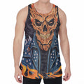Fire Punk Devil Print Men's Velvet Tank Top
