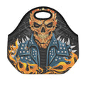 Fire Punk Devil Print Neoprene Lunch Bag