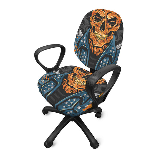 Fire Punk Devil Print Office Chair Cover