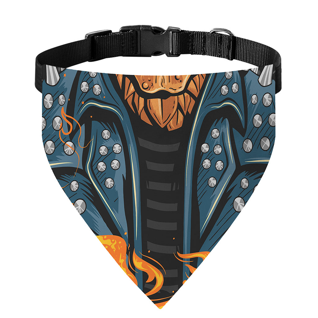 Fire Punk Devil Print Over The Collar Dog Bandana