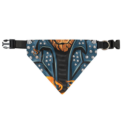 Fire Punk Devil Print Over The Collar Dog Bandana