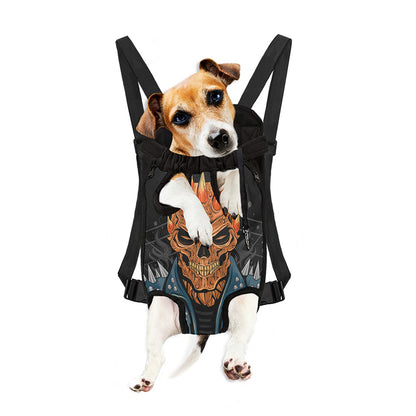 Fire Punk Devil Print Pet Carrier Backpack