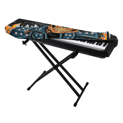 Fire Punk Devil Print Piano Keyboard Cover