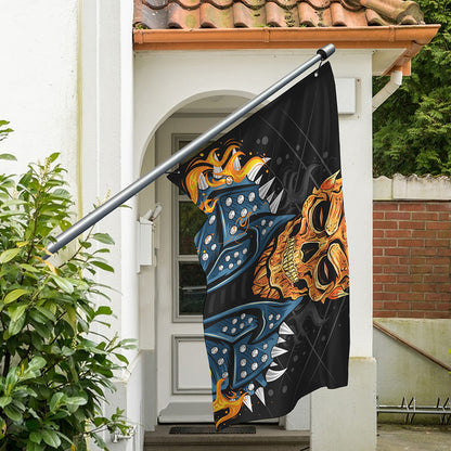 Fire Punk Devil Print Polyester Flag