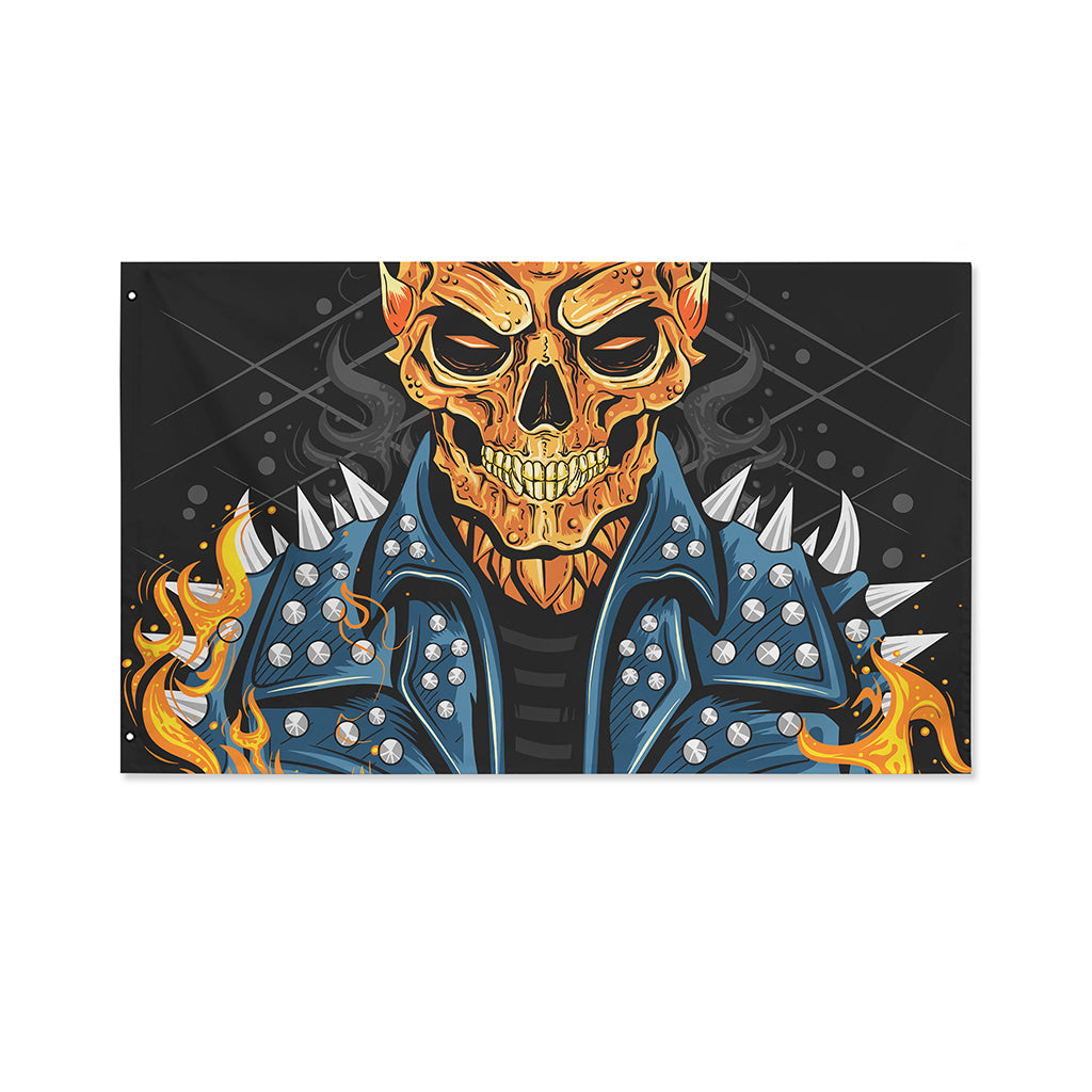 Fire Punk Devil Print Polyester Flag