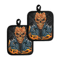 Fire Punk Devil Print Pot Holders