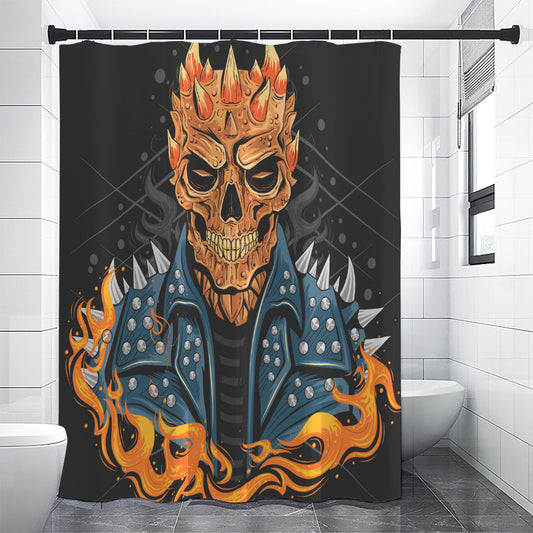 Fire Punk Devil Print Premium Shower Curtain