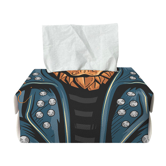 Fire Punk Devil Print Rectangle Tissue Box Cover
