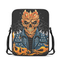 Fire Punk Devil Print Rectangular Crossbody Bag