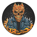 Fire Punk Devil Print Round Floor Mat