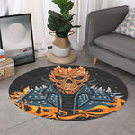 Fire Punk Devil Print Round Rug