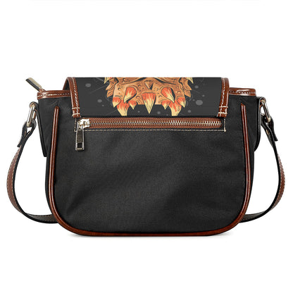 Fire Punk Devil Print Saddle Bag