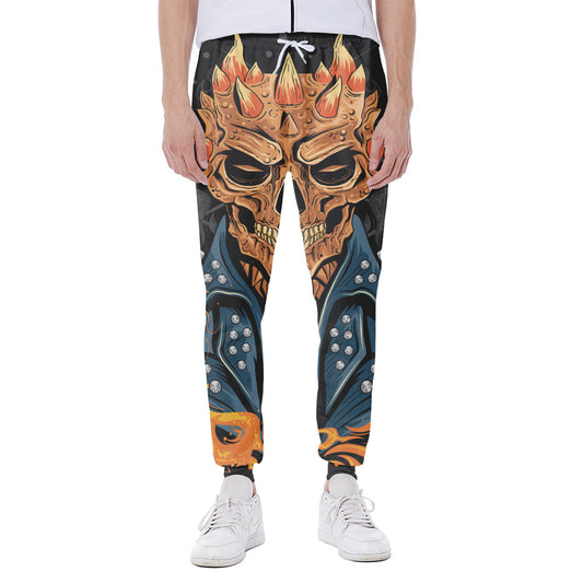 Fire Punk Devil Print Scuba Joggers