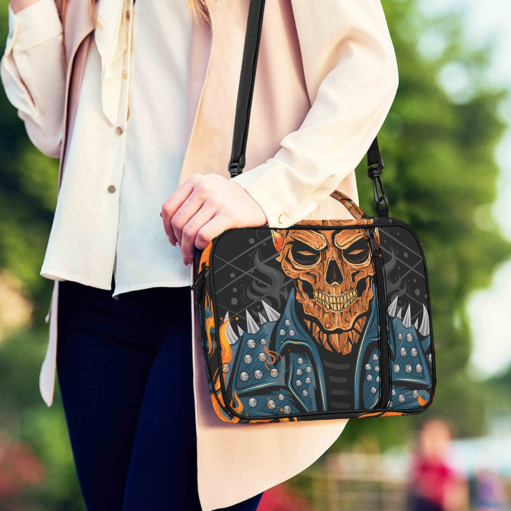 Fire Punk Devil Print Shoulder Strap Bible Bag