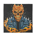 Fire Punk Devil Print Silk Bandana