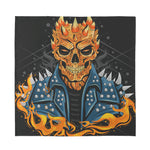 Fire Punk Devil Print Silk Bandana