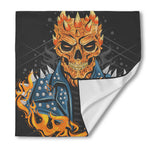 Fire Punk Devil Print Silk Bandana