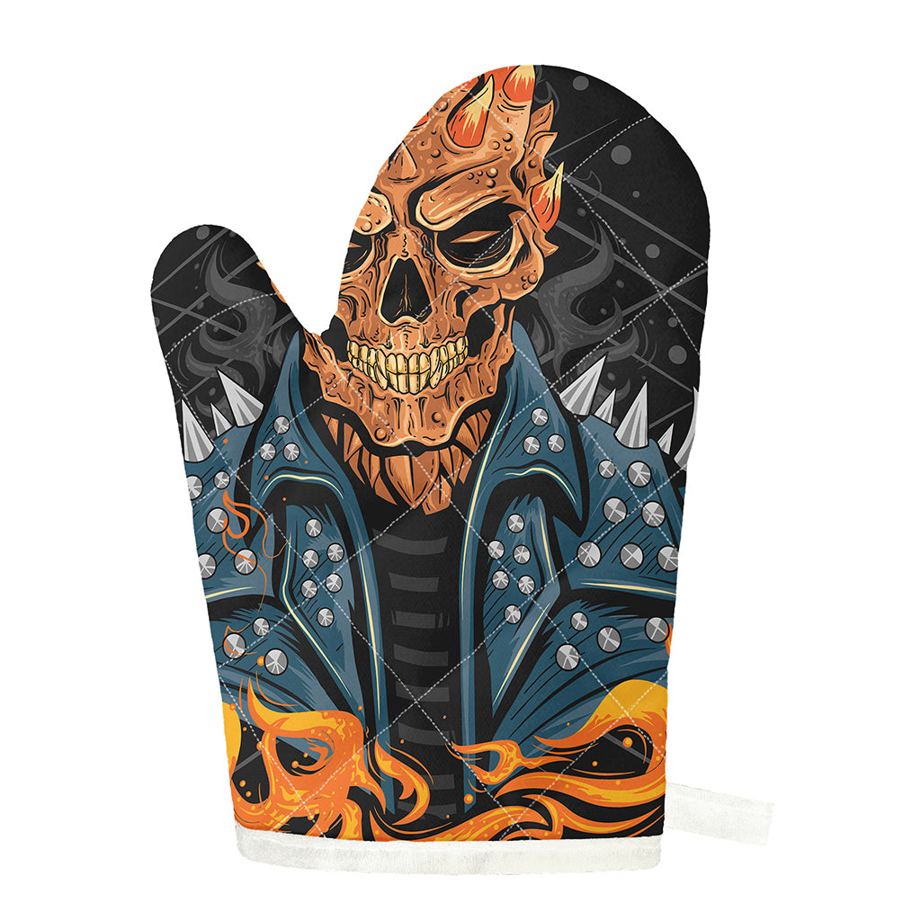 Fire Punk Devil Print Single Oven Mitt