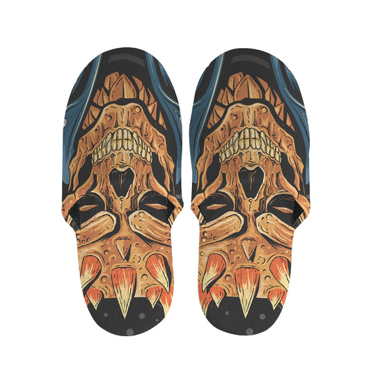 Fire Punk Devil Print Slippers