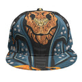 Fire Punk Devil Print Snapback Cap
