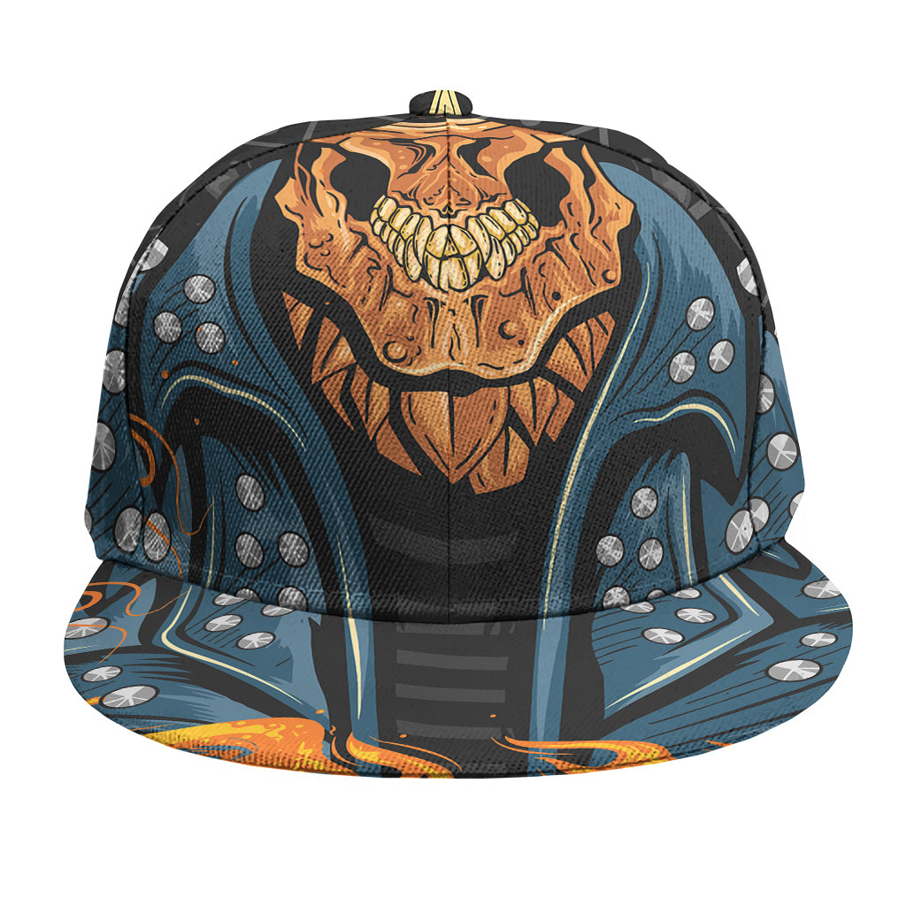 Fire Punk Devil Print Snapback Cap