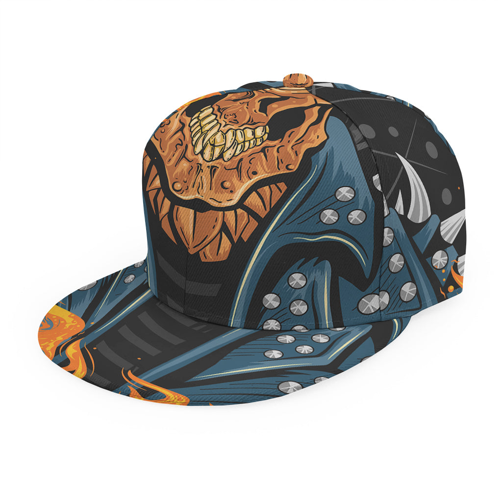 Fire Punk Devil Print Snapback Cap